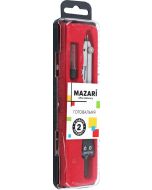 Готовальня 2 предмета, 135мм, металл, футляр, европодвес Mazari M-4503