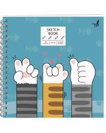 Скетчбук А5 40л. евроспираль. Лапки