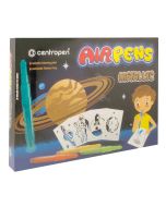 Набор воздушных фломастеров Metallic AirPens, 8цв+8 трафаретов+10л. A4 цв.