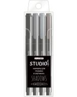 Набор маркеров для скетчинга, "STUDIO". двухсторонние. 4шт. с европодвесом