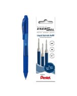 Ручка гелевая Pentel + 3шт стержней. синяя 0,7мм