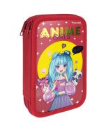 Пенал 1 отделение, на молнии. Девочка из аниме