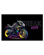 Пенал 2 отделения на молнии. Цветной мотоцикл