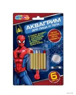 Аквагрим карандаши 6 цветов классика спайдер МУЛЬТИ АРТ 