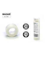 Скотч Mazari 15мм х 20м, 35мкм прозрачный