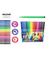 Фломастеры Mazari 18цв. Попугай