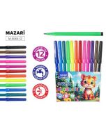 Фломастеры Mazari 12цв. Тигренок