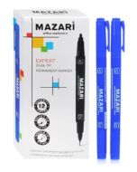 Маркер перманентный двусторонний Expert, Синий