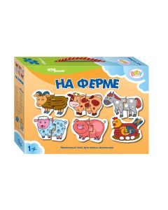 Step Puzzle- Пазл-половинки для самых маленьких. На ферме