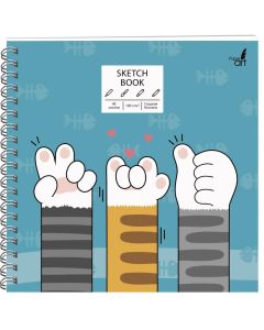 Скетчбук А5 40л. евроспираль. Лапки