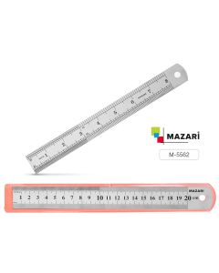 Линейка металлическая, Mazari 20см