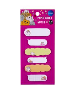 Набор стикеров 6 видов x 25л .53x16mm Cute cat