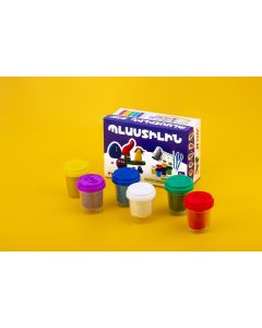 Պլաստիլին Xaxalove 6 գույն 400 գր․ ուղեցույցով