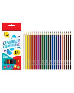 Карандаши акварельные Лео Учись 24цв.