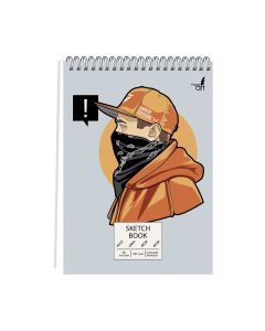 Скетчбук А5 50л.120гм. евроспираль. Street style