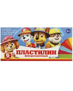Щенки, пластилин неон 6 цв (90г) MultiArt