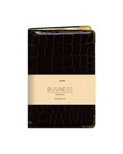 Ежедневник 2026г. А5 176л. Business Premium Grand croco. Черный 