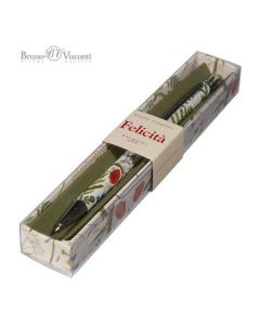 Ручка металлическая Альт шариковая  "Flora" Луговые травы, синяя, 0,7 мм, в подарочной упаковке