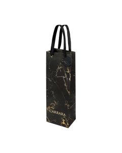 Пакет подарочный Альт Premium "Carrara Black", 12,3 x 36 x 9 см