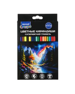 Карандаши цветные Mazari пластиковые 18 цв.