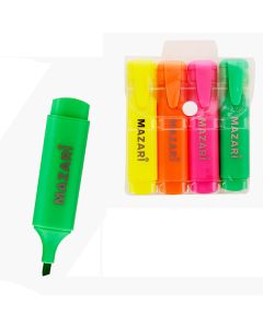 Текстовыделитель Mazari ассорти, 4 цв. 5мм