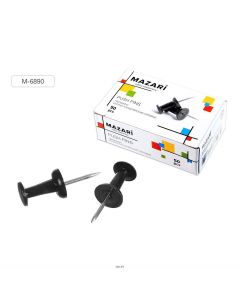 Кнопки канцелярские силовые, 50шт. Черный